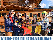 Ski-Closing im Hotel Alpin Juwel in Saalbach-Hinterglemm in Österreich: Verena Kerth, Rufus Beck, Stefanie Heinzmann und Co. feierten das Ende der Skisaison (ªFoto. MunichConnexxion)